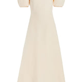 GABRIELA HEARST - Niahm Midi Dress in Ivory Wool Silk Cady