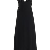 GABRIELA HEARST - Renato Fringe Maxi Dress in Black Merino Wool