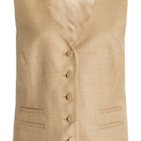 GABRIELA HEARST - Coleridge Vest in Hay Virgin Wool and Silk Linen