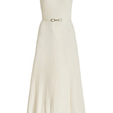 GABRIELA HEARST - Meier Knit Midi Dress in Ivory Merino Wool Cashmere