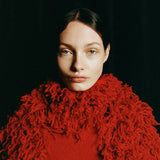 GABRIELA HEARST - Hargreaves Knit Scarf in Scarlet Red Virgin Wool Cashmere Silk