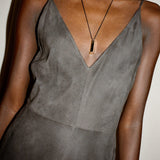 GABRIELA HEARST - Brigita Slip Dress in Dark Chocolate Suede