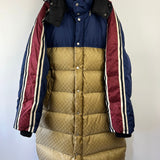 Gucci Gold GG Menswear Hooded Puffer Long Jacket Size IT 52 (UK 42)