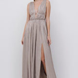 Simkhai - Plisse Lame Goddess Gown