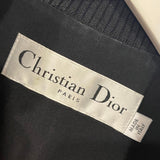 Christian Dior Runway 2018 Black Leather Jumpsuit with Cuffed Wrist & Ankles with Bee Embroidery Detail Size FR 34 (UK 6)