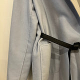 Loro Piana Grey/Blue Reversible Baby Cashmere Jimi Jacket with Leather Belt Size L (UK 12) RRP £5,055