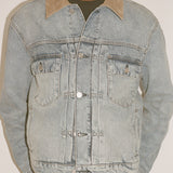 FRAME - Vintage Denim Jacket -- Blue Beach Rips