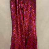 Halpern Pink Graphic Sequin Flare Trousers Size FR 40 (UK 12)