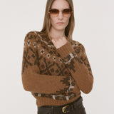 FRAME - Fair Isle Sweater -- Camel Multi