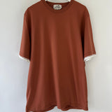 Hermès Orange Short Sleeve T-shirt with Stitched Arm Detail Size FR 46 (UK 36)