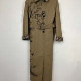 Christian Dior Beige AW22 Trench Coat with Dior Oblique Lining and Cuff Details with Garden Print Details FR 34 (UK 6)