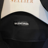 Balenciaga Black Zipped Jacket with White Logo Detail Size IT 48 (UK 16)