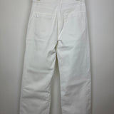 Loro Piana White Denim Wide Leg Trousers Size IT 38 (UK 6)