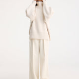 ROHE - Compact turtleneck jumper | off white