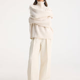 ROHE - Compact turtleneck jumper | off white