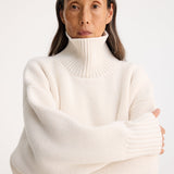 ROHE - Compact turtleneck jumper | off white