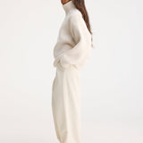 ROHE - Compact turtleneck jumper | off white