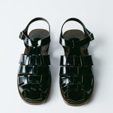 Roeffler Randall - Max Black Leather Fisherman Sandal