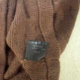 Loro Piana Chocolate Brown Baby Cashmere Cableknit Jumper Size IT 46 (UK 14)