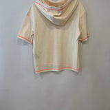 Hermès Cream and Neon Orange Jungle Love Hooded T-Shirt Size FR 36 (UK 8)