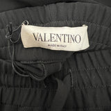 Valentino Black Silk Two-Piece Set with White Trim Detail Size S (UK 8)