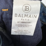 Balmain Light Blue Skinny Jeans with Silver Button and Zip Detail FR 34 (UK 6)