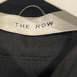 The Row Black Silk Long Sleeve Shirt with Collar Detail Size 0 (UK 4)