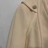 Chanel Cream Wool Jacket with Textured CC Button Details Size FR 38 (UK 10)