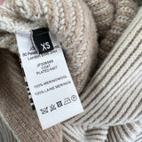 Joseph Beige and White Merino Wool Longline Cardigan Size XS (UK 4)