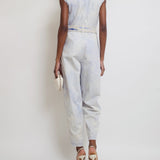 Stella McCartney Denim Tie-Dye Sleeveless Jumpsuit with Belt Detail IT 38 (UK 6)