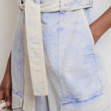 Stella McCartney Denim Tie-Dye Sleeveless Jumpsuit with Belt Detail IT 38 (UK 6)