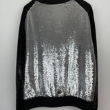 Balmain Black Sequin Panelled Bomber Jacket Size FR 38 (UK 10)