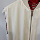 Hermès White and Multicolour Reversible Vest Coat Size FR 38 (UK 10)