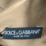 Dolce & Gabbana Bronze and Velvet Black Leopard Print Midi Dress IT 42 (UK 10)