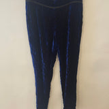 Chanel 12A Electric Blue Velvet Straight-Leg Trousers Size FR 38 (UK 10) RRP £1,550