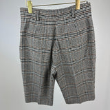 Saint Laurent Brown Houndstooth Mid Length Shorts FR 40 (UK 12)