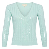 L'AGENCE - Trinity Sequin Cabled Pullover