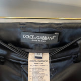 Dolce & Gabbana Black Satin Laced-Up Trousers Size IT 42 (UK 10)