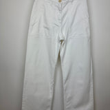 Loro Piana White Denim Wide Leg Trousers Size IT 38 (UK 6)