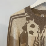 Hermès Brown and Beige Brides De Gala Cashmere Long-Sleeve Jumper Size FR 40 (UK 12) RRP £1,250