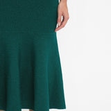 Victoria Beckham - VB Body Flared Skirt In Lurex Green