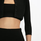 Victoria Beckham - VB Body Cropped Cardigan In Black