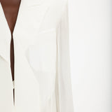 Victoria Beckham - Fold Detail Tailored Jacket In White