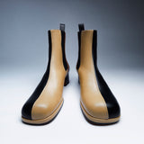 MANU ATELIER - Chelsea Boots Black & Cream & Cognac Soft