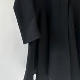 Alexander McQueen Black A-Line Wool Coat with Cape Collar Size IT 40 (UK 8)