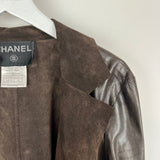 Chanel Vintage 02/A Long Line Leather Jacket Size FR 38 (UK 10)