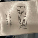 Chanel Blue Flared Jeans with Crystal CC Logo Detail Size FR 34 (UK 6)