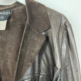 Chanel 02/A Leather Jacket and Pencil Skirt Set Size FR 38 (UK 10)