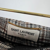 Saint Laurent Brown Houndstooth Mid Length Shorts FR 40 (UK 12)