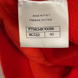 Chanel Red Cashmere Jumper with Pearl Crystal Embellished Logo Size FR 40 (UK 12)